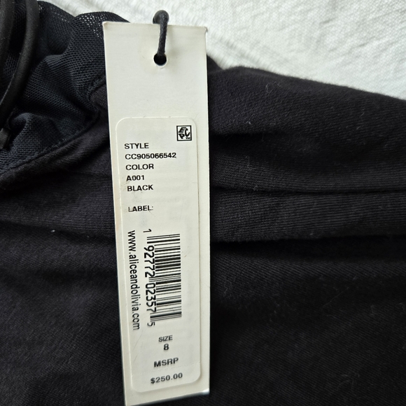 NWT Alice + Olivia Delora Black dress, size 8 (medium) - Picture 6 of 10